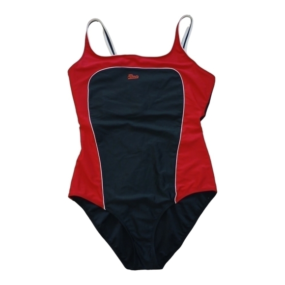 Roots Black and Red Plus Size One Piece Swimsuit 16 - Picture 1 of 2